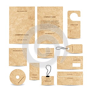 Set of abstract business cards template empty