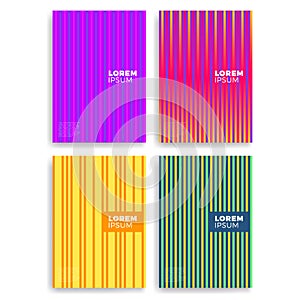 Set of Abstract Cards with Layers Overlap. Applicable for Covers, Placards, Posters, Flyers and Banner Designs.