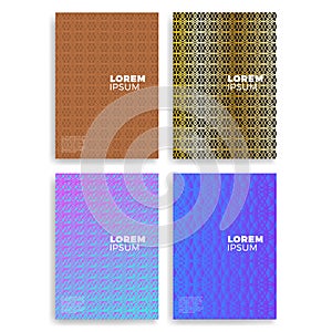 Set of Abstract Cards with Layers Overlap. Applicable for Covers, Placards, Posters, Flyers and Banner Designs. photo