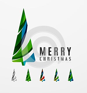 Set of abstract Christmas Tree Icons, business