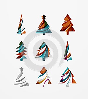 Set of abstract Christmas Tree Icons, business