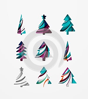 Set of abstract Christmas Tree Icons, business