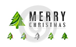 Set of abstract Christmas Tree Icons, business