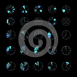 Abstract Circular Data Visualization Elements