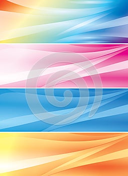 Set of abstract color vector backgrounds & x28;headers& x29;