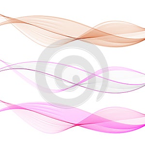 Set Abstract color wave design element.