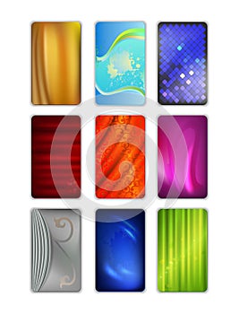 Set abstract colored drapery background
