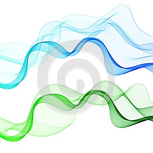 Set of abstract colored waves. Vector background. Design element. eps 10