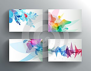 Set of abstract colorful cards.