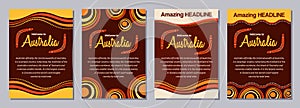 Set of abstract colorful flyers, posters, banners, placards, brochure design templates A6 size
