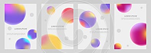 Set of abstract cover designs. Template for banner, poster, cover, flyer. Vector