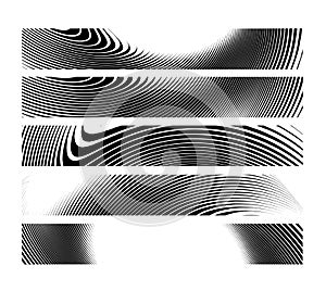 Set of abstract creative Zebra horizontal banner background.