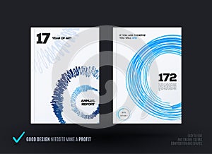 Set of abstract design of business vector brochure, template cover