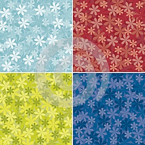 Set of abstract floral background