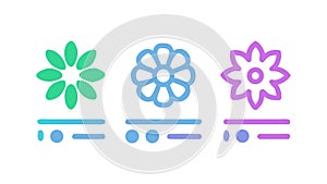 Set of Abstract Floral or Starburst Design Elements, vector design Generative AI