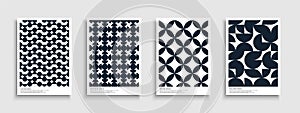 Set of abstract geometric covers, templates, placards, brochures, banners, backgrounds and etc. Creative textured modern