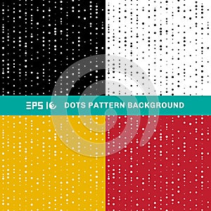 Set of abstract geometric dots pattern circles of random size on