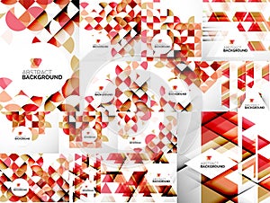 Set of Abstract Geometric Flyer Templates