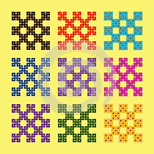 Set of abstract geometric patterns and backgrounds.