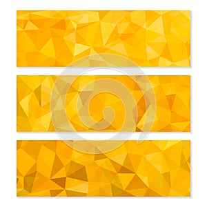 Set of Abstract Geometric Polygonal Backgrounds