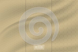 Set of abstract geometric seamless pattern traditional with silk fabric texture photo