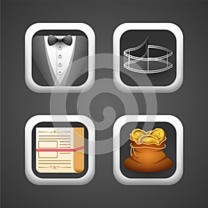 Set Abstract Gradient Square Collection Icons Symbols Signs Shadow Logotype Vector Design User Interface Elements Neumorphic Ui Ux