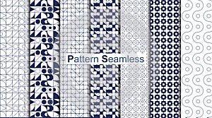 Set of Abstract graphic design pattern. Seamless background