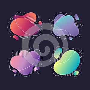 Set of abstract graphic elements