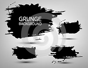 Set of abstract grunge blob background.