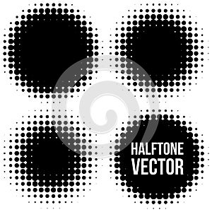 Set of Abstract Halftone Backgrounds.