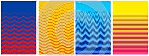 Set of abstract halftone colorful backgrounds