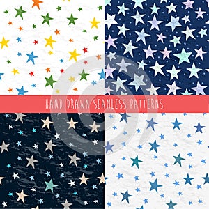 Set of abstract hand drawn patterns.