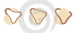 Set of abstract liquid forms and fluid shapes