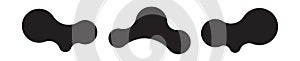 Set of abstract metaball shapes