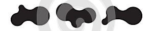 Set of abstract metaball shapes