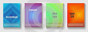 Set of abstract modern backgrounds or covers. Colorful gradient