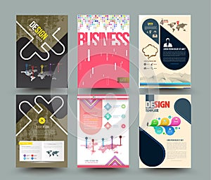 Set of abstract modern cover