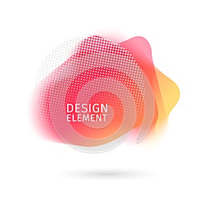 Set of abstract modern graphic elements. Dynamical colored forms and line. Gradient abstract banners with flowing liquid