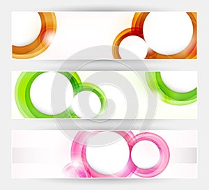 Set of abstract modern vector banners