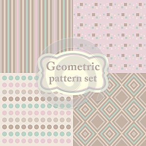 Set of abstract modern vector paper for scrapbook pastel colors.