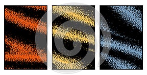 Set of 3 Abstract pattern. Illustration for printing on wall decorations. For use in graphics