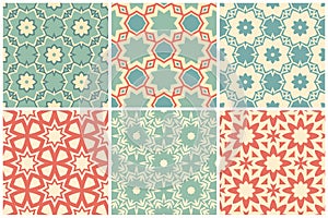 Set of abstract pattern swatches