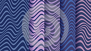 A set abstract patterns. Texture with wavy, curves lines. Twisted and distorted vector texture in trendy.