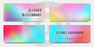 Set of abstract rectangular horizontal backgrounds for banners