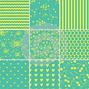 Set of abstract seamless patterns