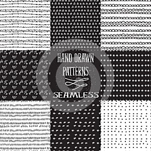 Set of abstract seamless patterns.