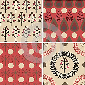 Set of abstract seamless patterns