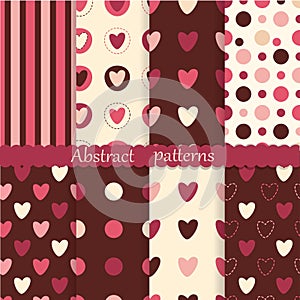 Set of abstract seamless patterns