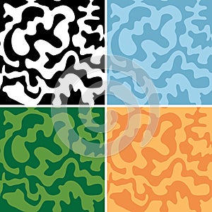 Set of abstract seamless patterns - vector camouflage