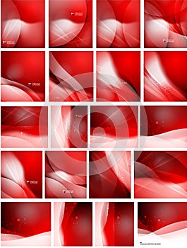 Set of abstract shining backgrounds